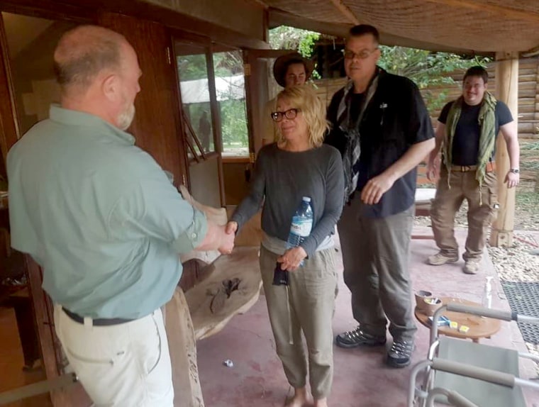 Image: Kim Endicott at the Wild Frontiers Uganda lodge in Queen Elizabeth National Park after she was freed from captivity.