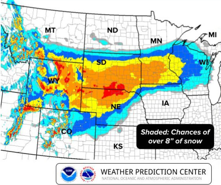 Image: Midweek weather forecast map