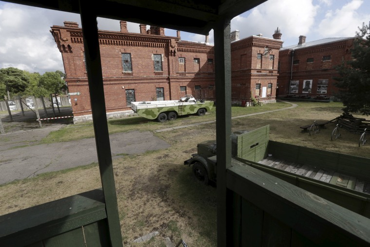 Image: A general view of the former military prison in Karaosta in Liepaja