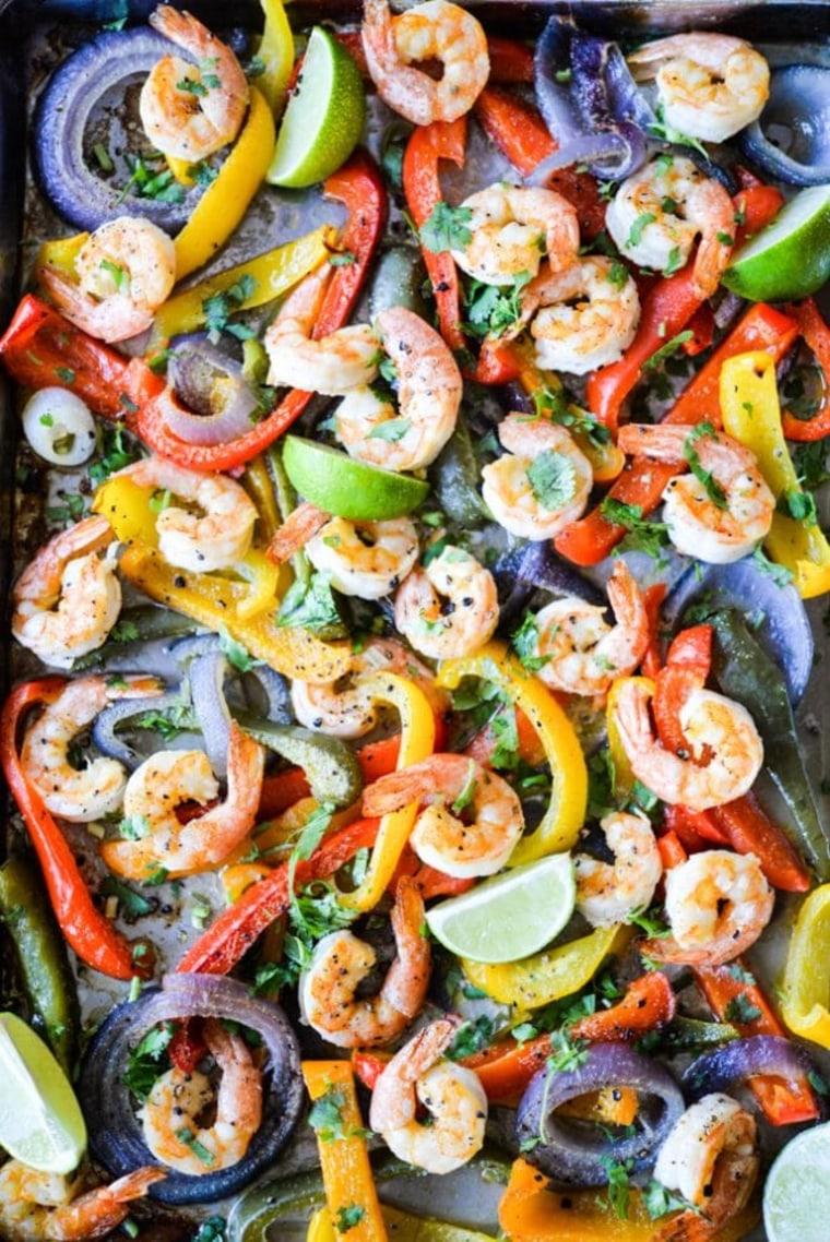 Shrimp Fajita Sheet Pan Dinner