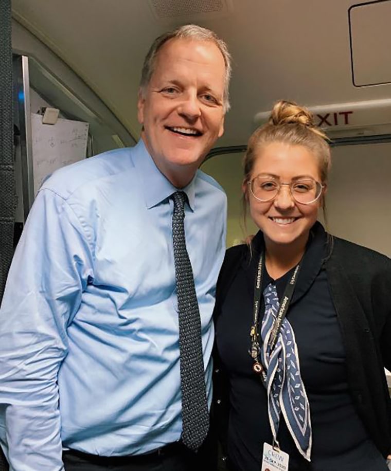 Image: Maddie Peters and American Airlines CEO Doug Parker