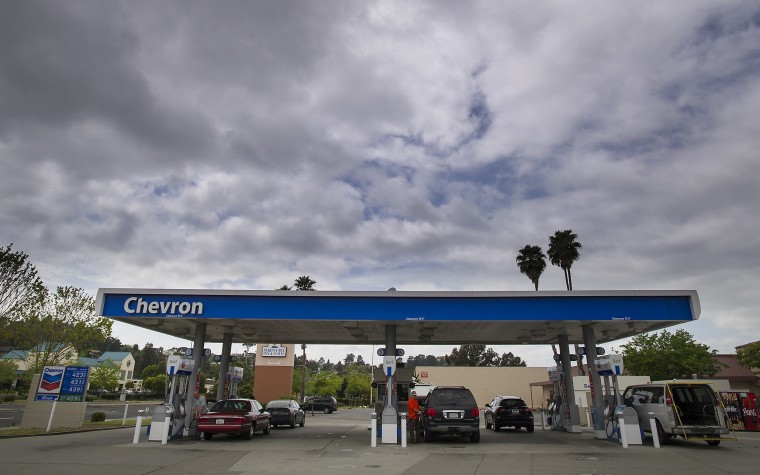 A Chevron Corp. Gas Station Ahead Of Earnings Figures