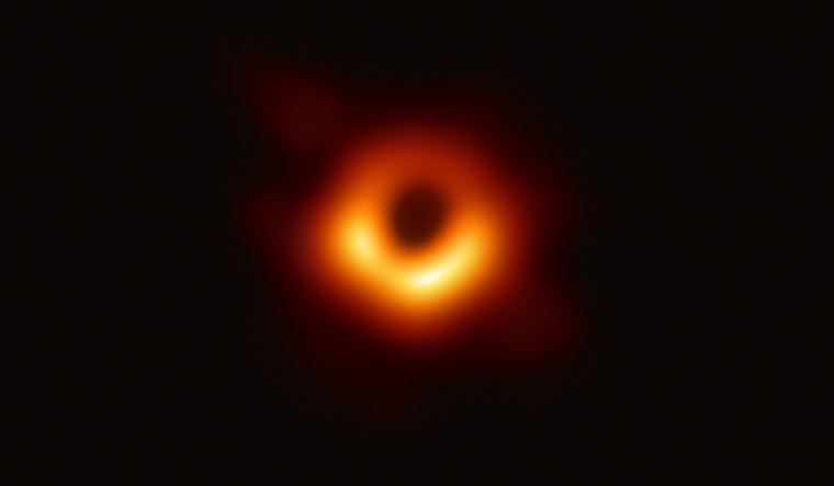 Image: The first photograph of a black hole and its fiery halo.