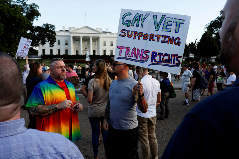 Image: Transgender military ban protest