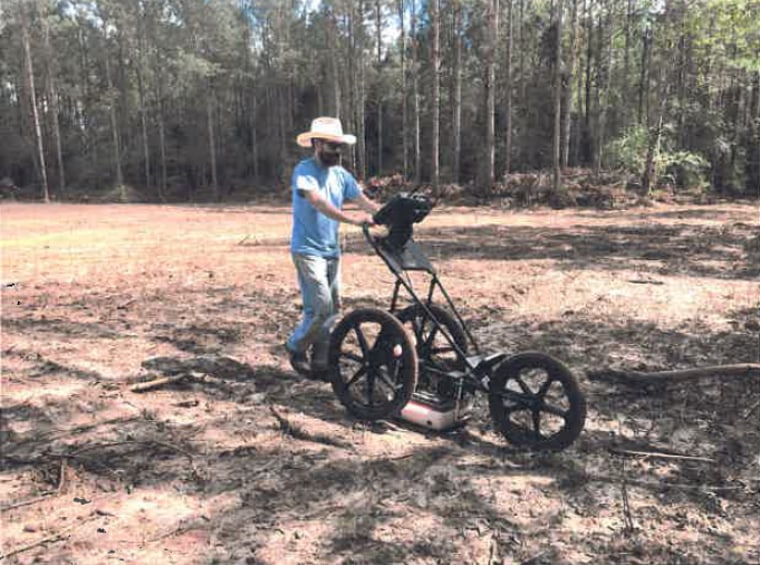 Data collection conducted by ground-penetrating radar.