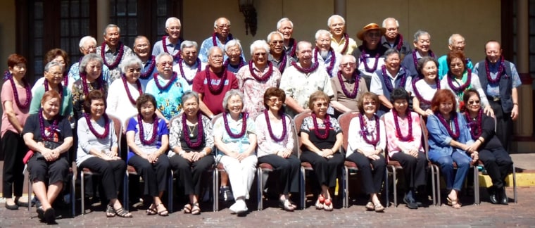 In 2016, Baldwin High School's class of 1954 gathered at the California Hotel in Las Vegas for a reunion.I