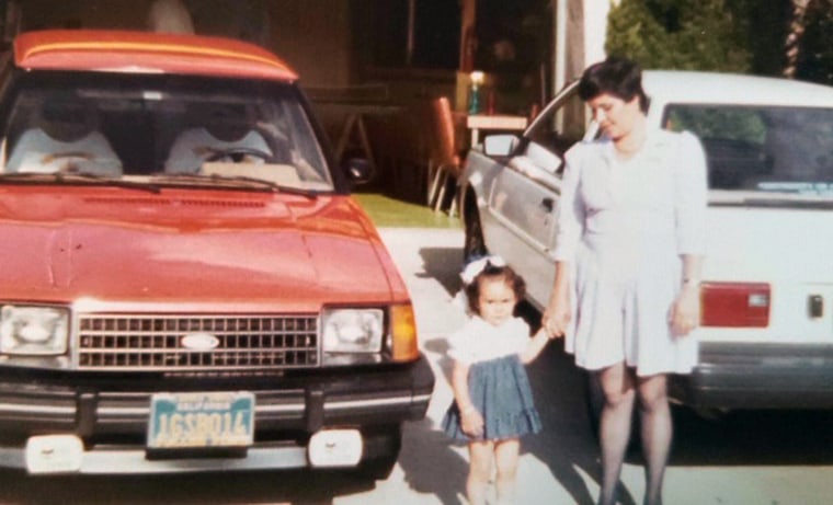 Bertha, age 3, with her mom, Angelica Medina.