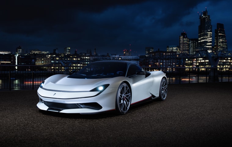 The Pininfarina Battista's stunning shape houses electric drive technology that will let the supercar hit 186 mph.