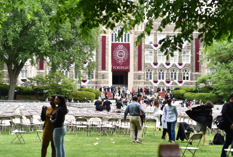 Image: Graduation at Fordham University in the Bronx, New York, on May 20, 2017.
