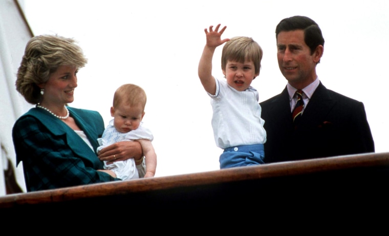 Wales Family On Royal Yacht 1985