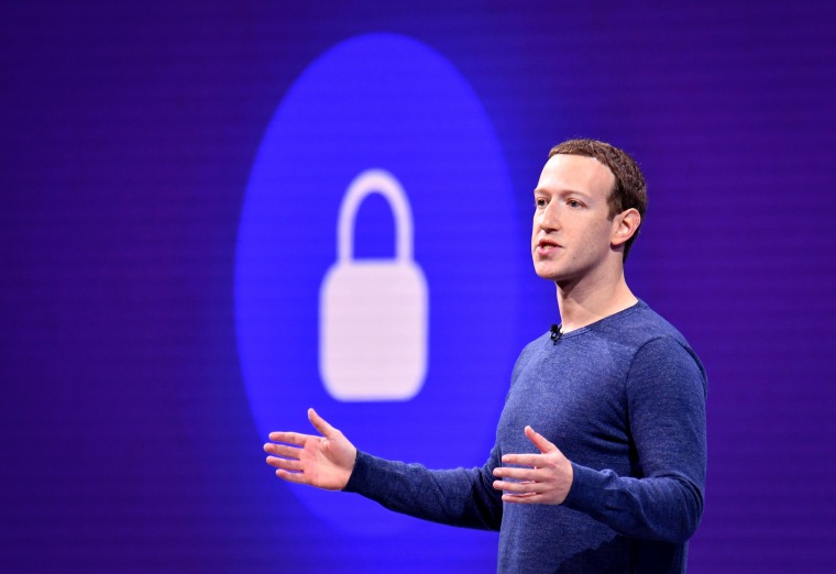 Image: Facebook CEO Mark Zuckerberg speaks at the F8 Summit in San Jose, California, on May 1, 2018.