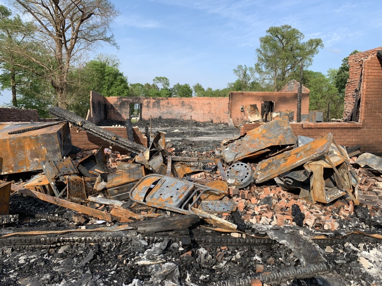 St. Mary's Church in Louisiana was the first to burn.