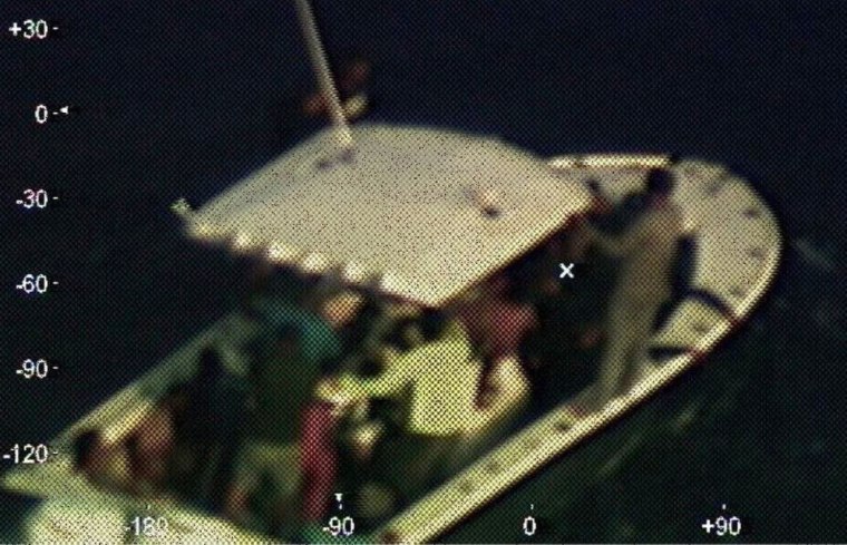 Image: Twenty-three people were rescued by the Coast Guard and a cruise ship in the Gulf of Mexico on April 14, 2019.