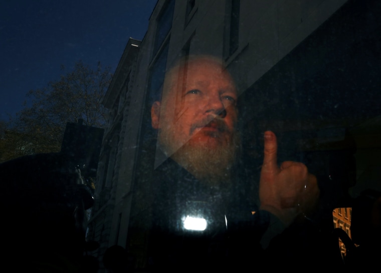 Image: WikiLeaks founder Julian Assange arrives at the Westminster Magistrates Court, after he was arrested  in London