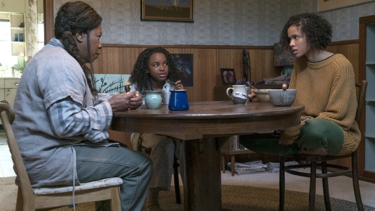 Lorraine Toussaint as Bo, Saniyya Sidney as Lila, and Gugu Mbatha-Raw as Ruth in "Fast Color."