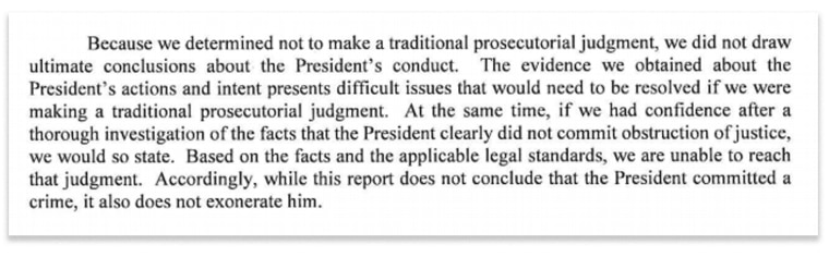 Image: A page from the Mueller report.