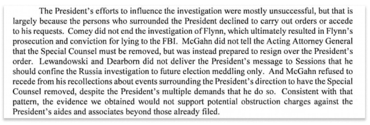 Image: A page from the Mueller report.