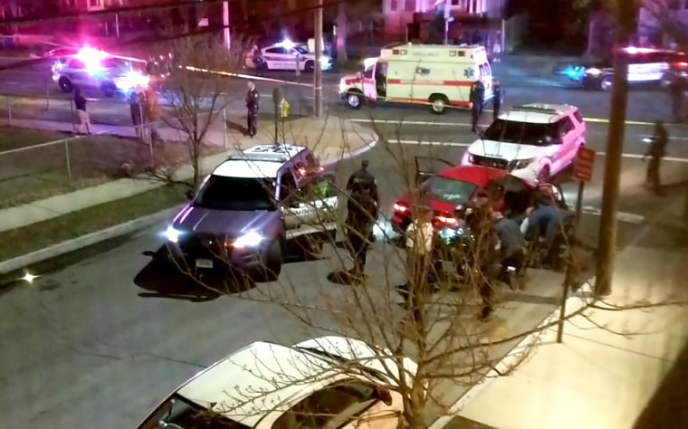 Footage from the scene after an officer-involved shooting occurred in New Haven, Conn., on April 16, 2019.