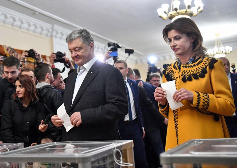 Image:  Petro Poroshenko and wife Maryna Poroshenko 