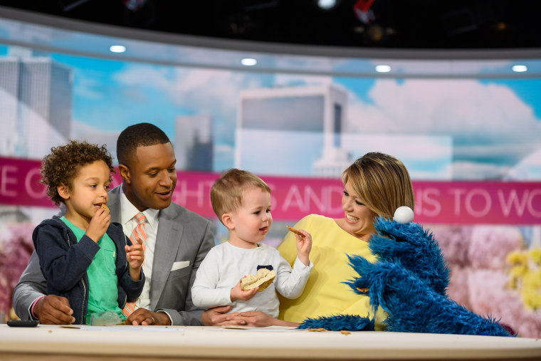 Delano and Calvin met a "Sesame Street" star during their on-air stint for TODAY.