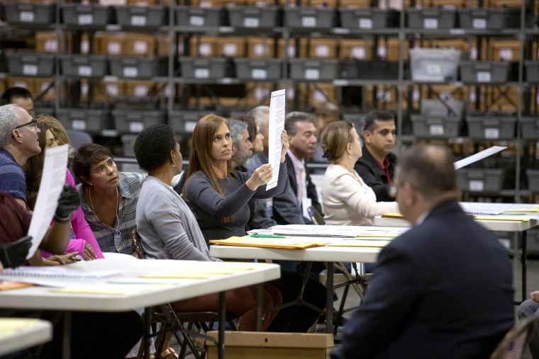 Image: Legally-Mandated Manual Re-Count Begins In Hotly Contested Florida Senate Race