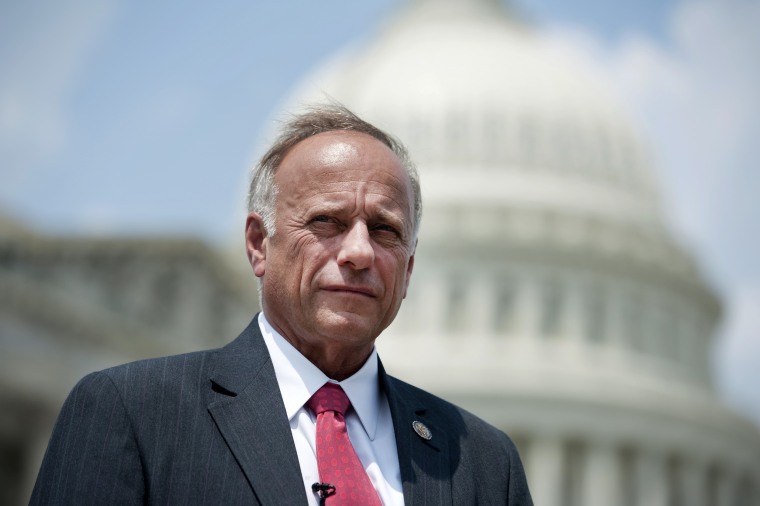 Image: Rep. Steve King outside of the Capitol in 2012.