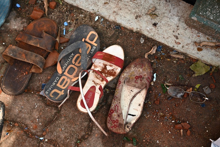 Image: Shoes and belongings of victims of the bombing at St. Sebastian's Church in Negombo, Sri Lanka