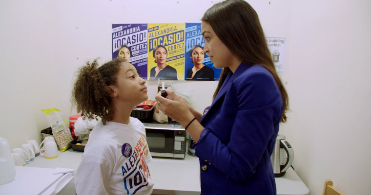 Alexandria Ocasio-Cortez in the Netflix documentary "Knock Down the House."