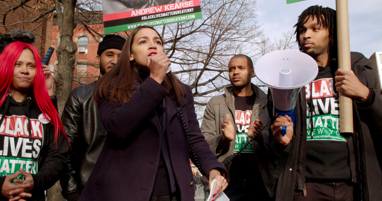 Alexandria Ocasio-Cortez in the Netflix documentary "Knock Down the House."