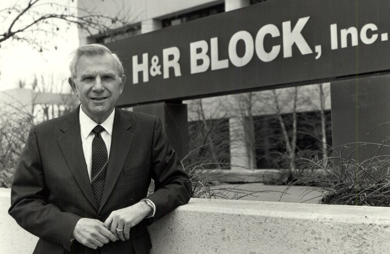 Henry Bloch in 1975. His family confirmed that he has died at age 96. 