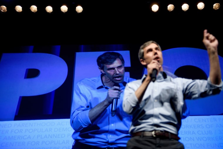 Image: Beto O'Rourke speaks at the "We The People" summit in Washington on April 1, 2019.