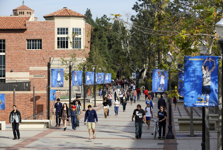 Students on the University of California, Los Angeles campus on Feb. 26, 2015.