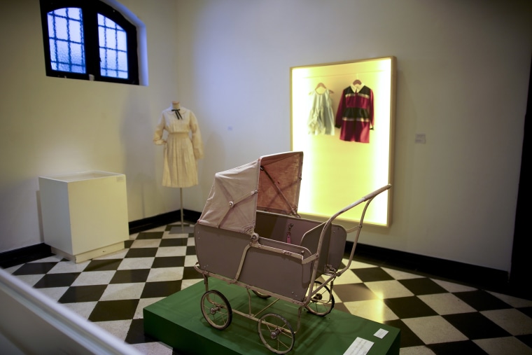 Image: A toy baby carriage of the \"Childhood and Peronism, the toys of the Eva Per?n Foundation\" exhibit is displayed at the Evita Museum in Buenos Aires, Argentina