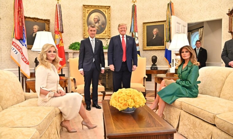 A bilateral meeting between U.S. President Donald Trump and Czech Prime Minister Andrej Babis held in March 2019.