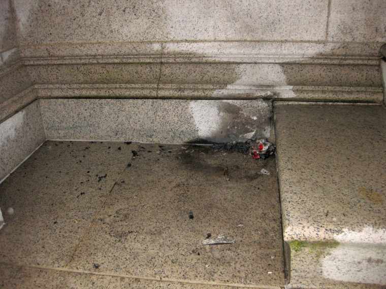 National Archives security tried to put out the fire but it was too hot. D.C. Fire and EMS responded and extinguished the fire by about 8 p.m. on April 25, 2019.