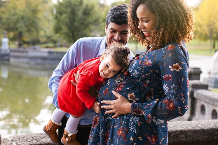 Theanne Griffith, pictured here with her husband Jorge and her oldest daughter Violeta, did not experience pelvic-floor dysfunction with her first pregnancy. After the birth of her second daughter, she was diagnosed with pelvic organ prolapse and diastsis