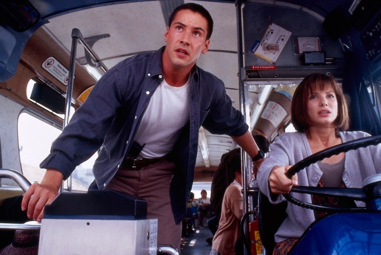 Keanu Reeves and Sandra Bullock in "Speed"