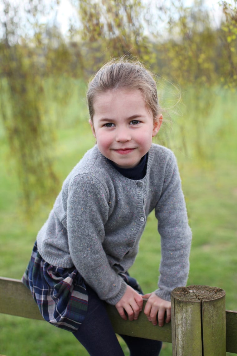 Britain's Princess Charlotte poses ahead of fourth birthday in London