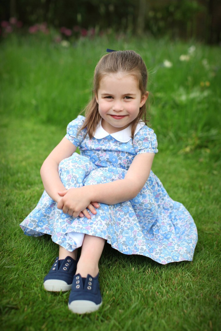 Britain's Princess Charlotte poses ahead of fourth birthday in London