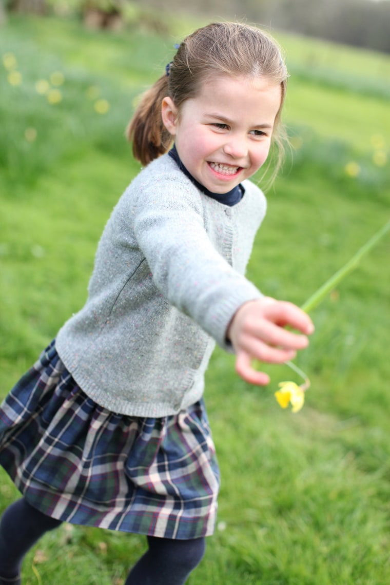 Britain's Princess Charlotte smiles ahead of fourth birthday in London