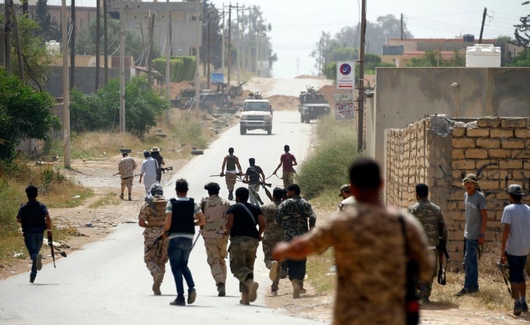 Image: Fighters loyal to the internationally recognized Government of National Accord during clashes last week