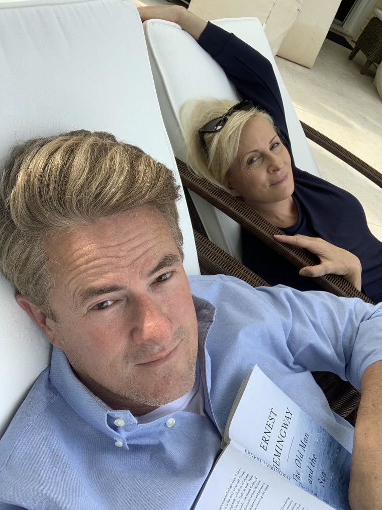 Mika Brzezinski and Joe Scarborough relaxing at their home in Florida.