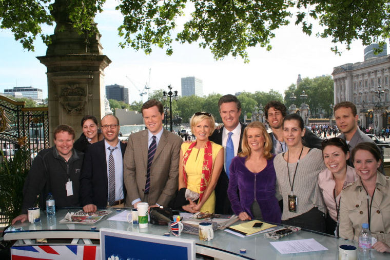 The "Morning Joe" team in London on April 27, 2011.