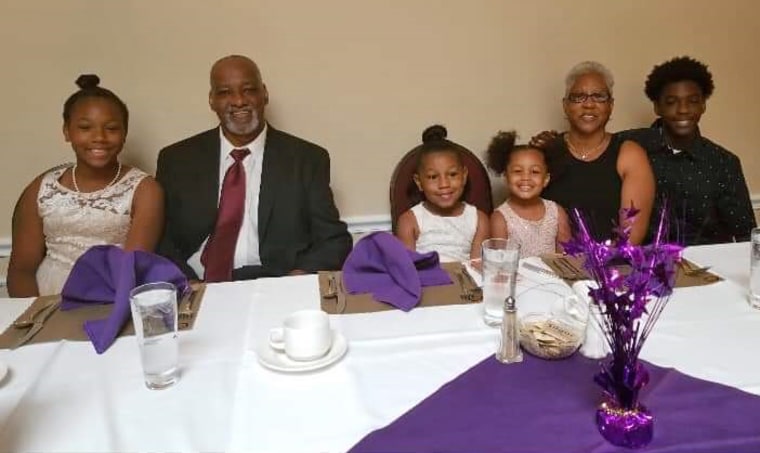 Anthony and Gwendolyn Fleming with their grandchildren. 