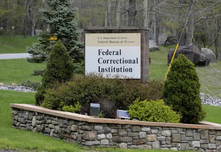 Image: The entrance to the Federal Correctional Institution, Otisville in Mount Hope
