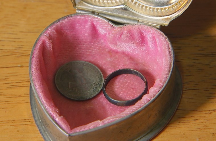 The heart-shaped keepsake box Diane and Jim Gagnon store their son's only remaining possessions