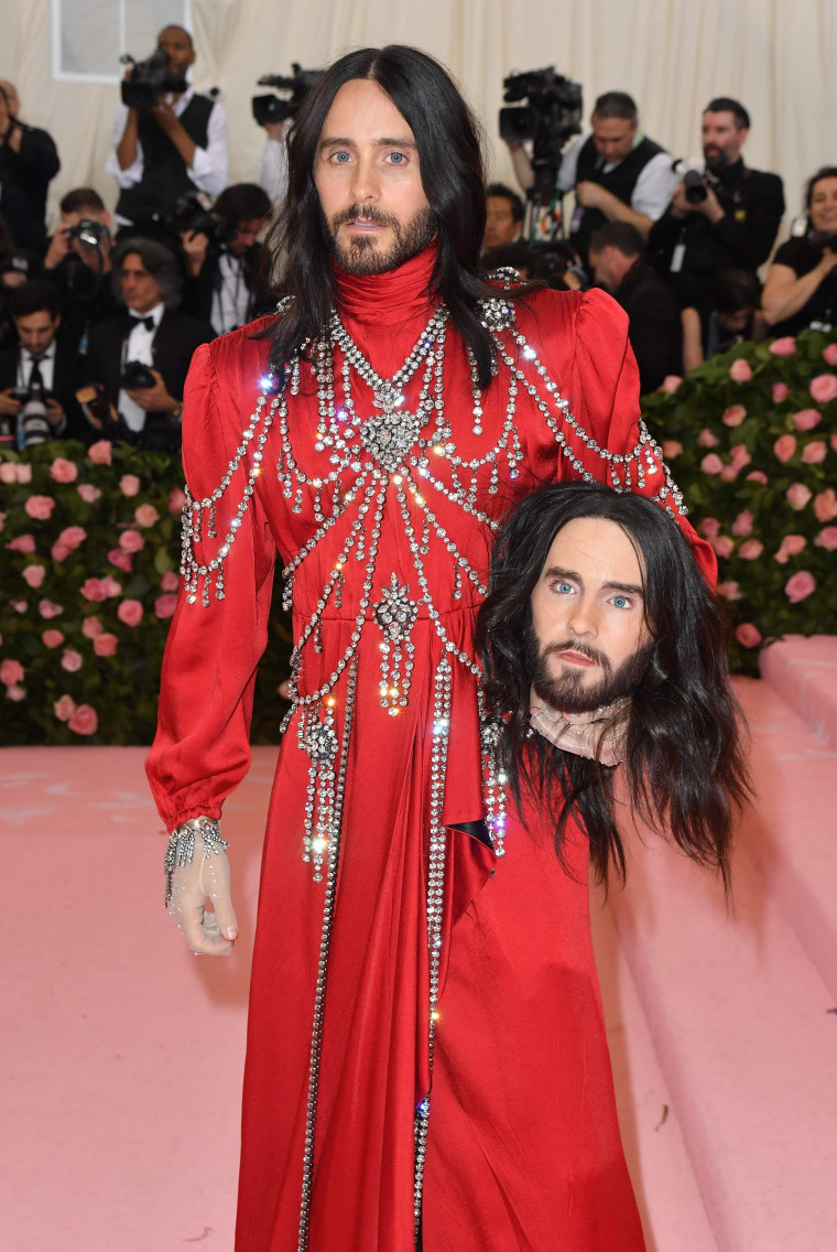 Jared Leto Brings A Replica Of His Head To Met Gala