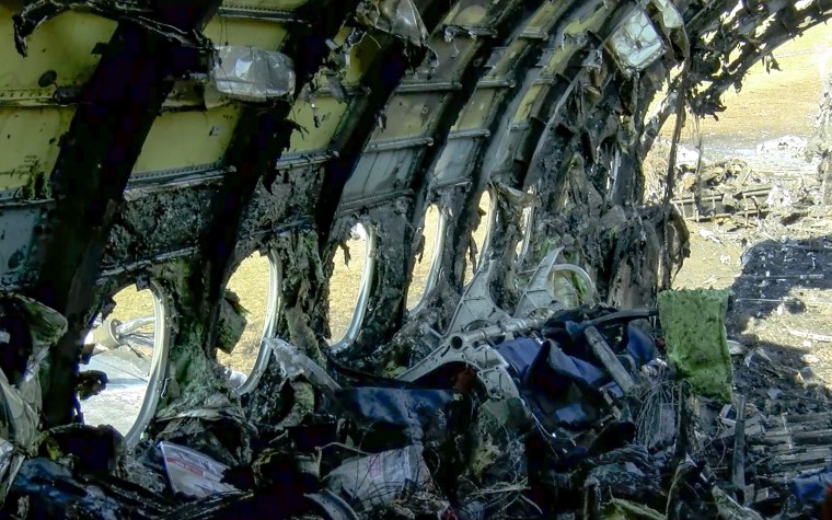 Image: The wreckage of a doomed Aeroflot plane