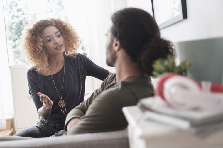 Image: Couple talking
