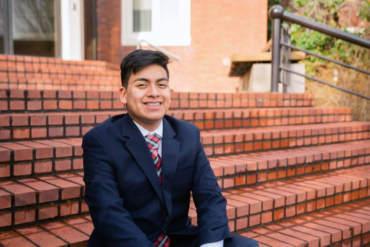 Raul Marquez Guerrero, Salem-Keizer school board candidate, at Willamette University in Salem, Oregon.